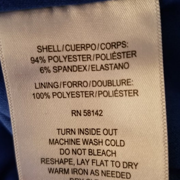 Maggie London Scallop Shift Dress in Cadet Blue - Picture 4 of 5